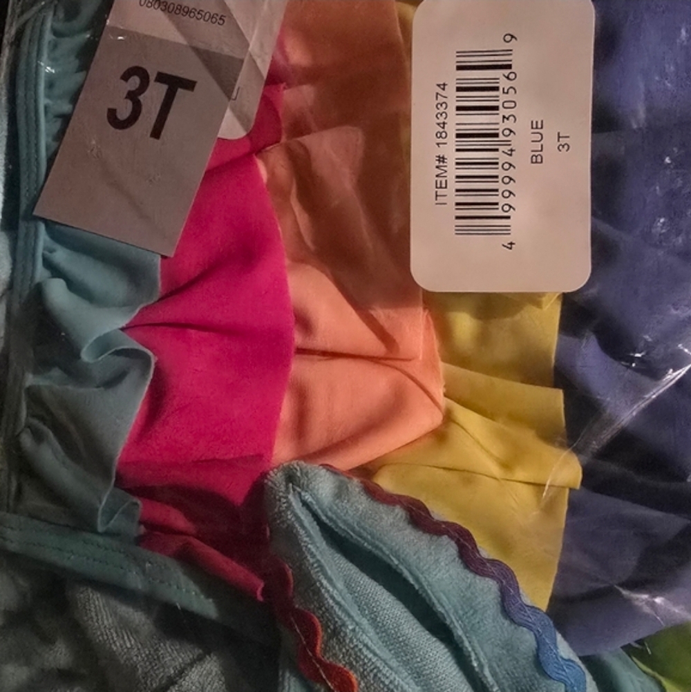 Flapdoodles 2-piece Swim Set Colorful Ruffle Swimsuit with Cover-Up - Picture 3 of 3